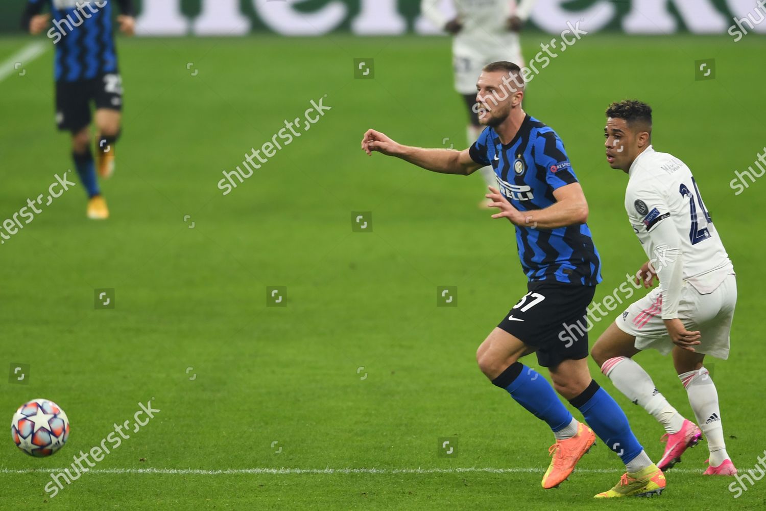 Mariano Diaz Mejia Real Madrid Milan Skriniar Editorial Stock Photo Stock Image Shutterstock