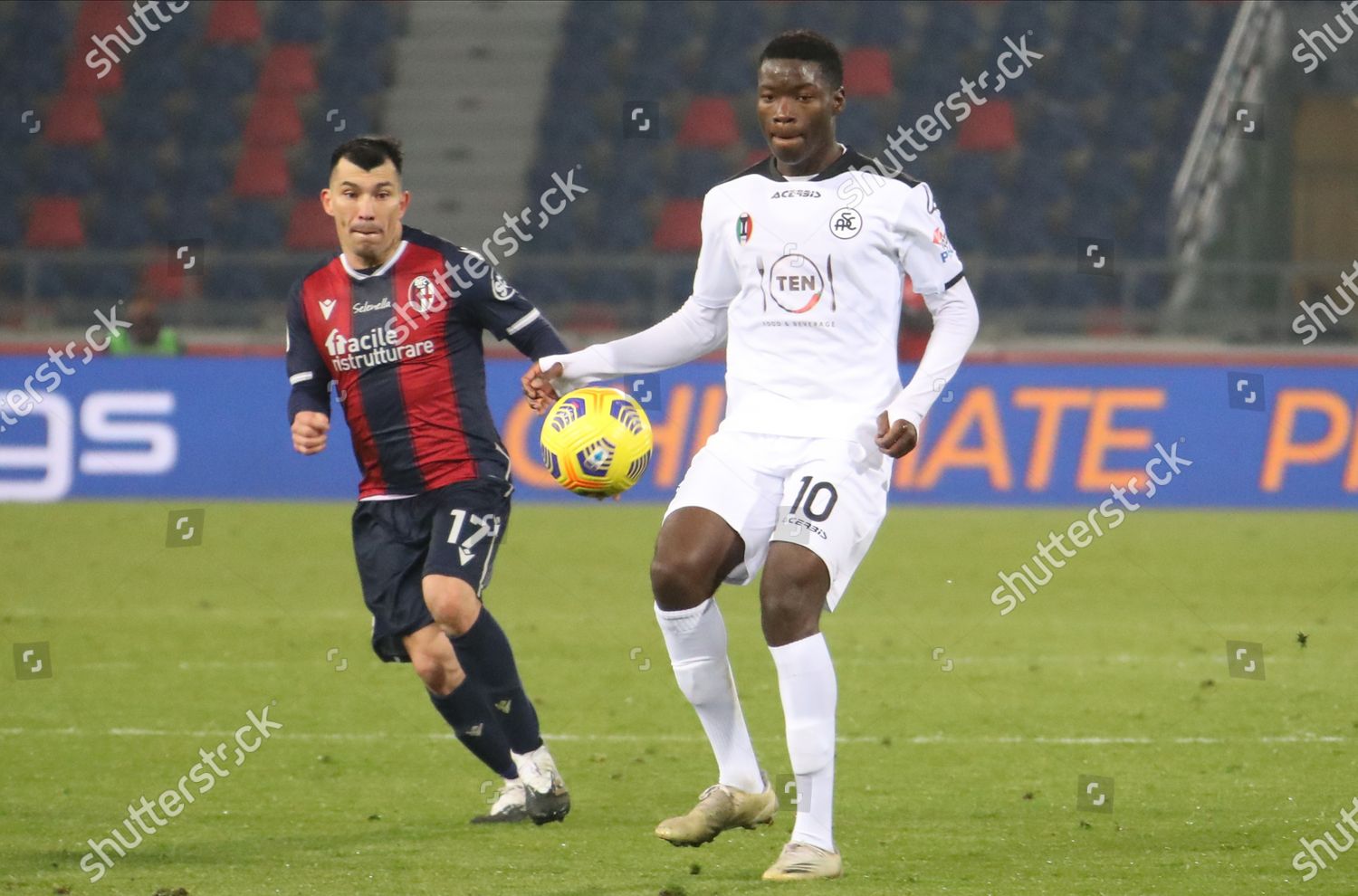 Gary Medel Bologna Lucien Agoume Spezia Editorial Stock Photo Stock Image Shutterstock