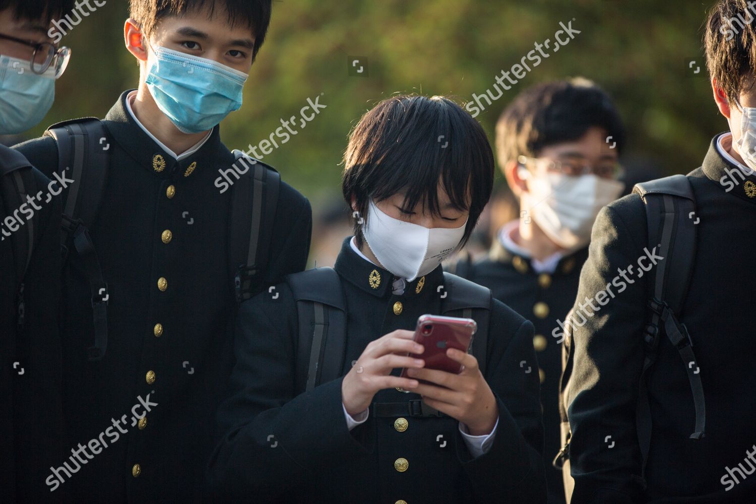 Japanese Elementary School Students Dressed Traditional Uniforms Editorial Stock Photo Stock Image Shutterstock