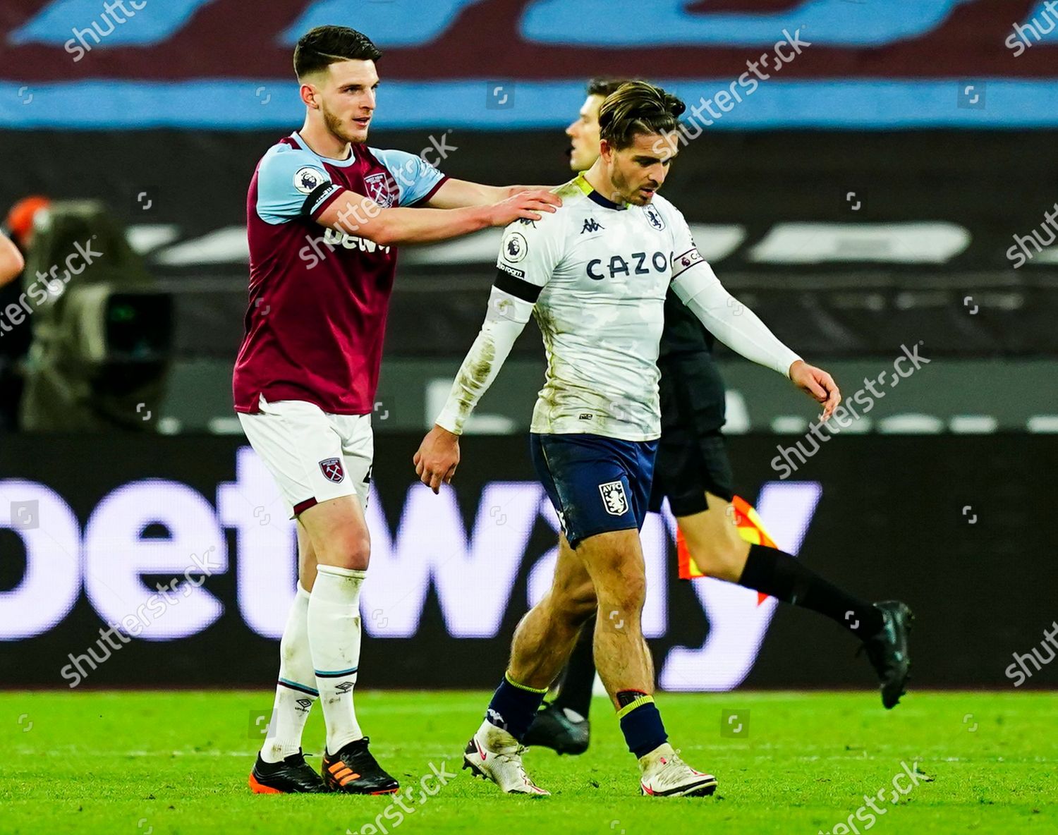 Jack Grealish Aston Villa Declan Rice West Redaktionelles Stockfoto Stockbild Shutterstock