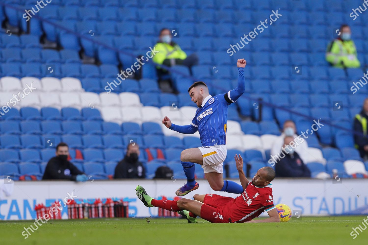 Aaron Connolly Brighton L Fabinho Liverpool FC Editorial Stock Photo