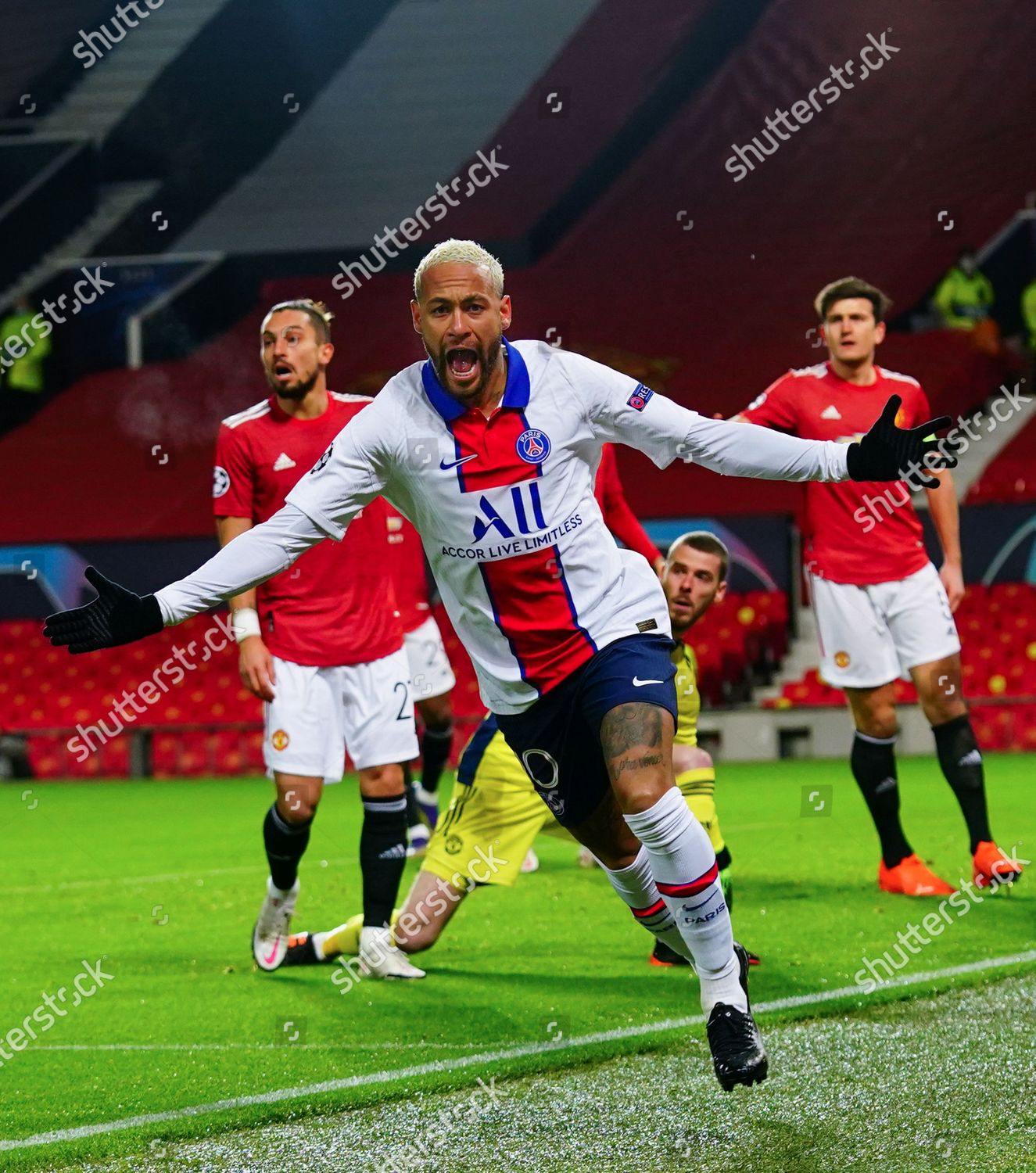 Neymar Paris Saintgermain Celebrates Scoring Opening Editorial Stock ...