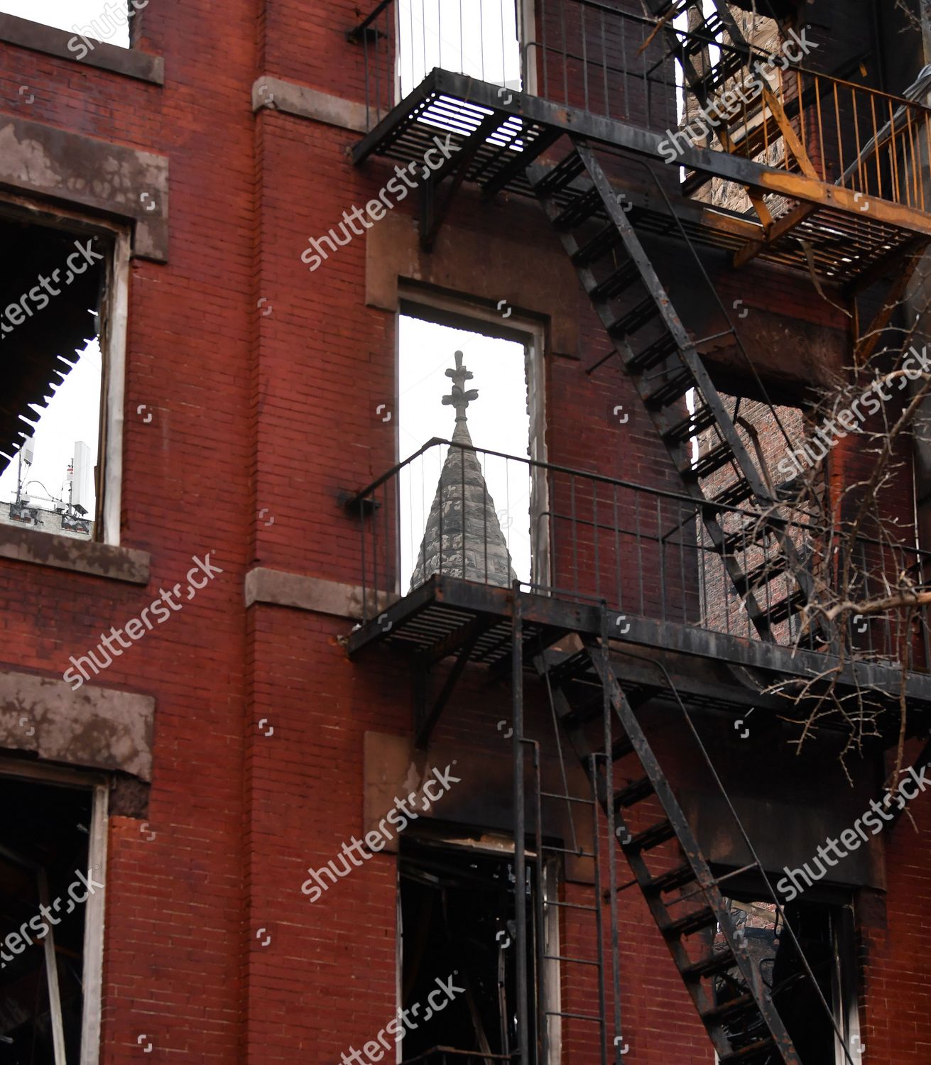 View Steeple Historic Middle Collegiate Church Editorial Stock Photo