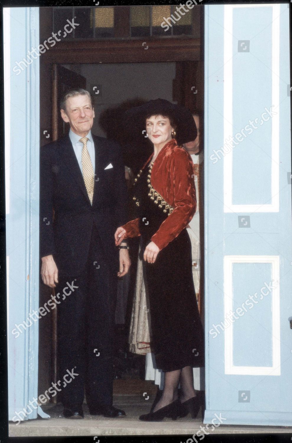 marina-ogilvy-paul-mowatt-wedding-day-scenes-feb-1990-hello-darling-sir-angus-ogilvy-meets-his-daughter-at-the-door-of-church-and-the-bride-wore-black-black-shoes-black-tights-black-dress-and-even-a-sweeping-black-hat-the-only-touc-shutterstock-editorial-1119349a.jpg
