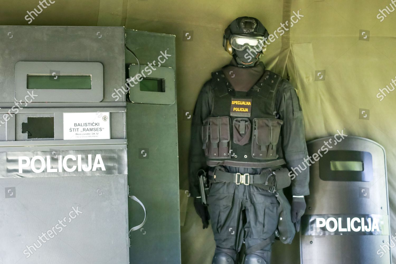 Special Police Suit Ballistic Shield Ramses Editorial Stock Photo ...