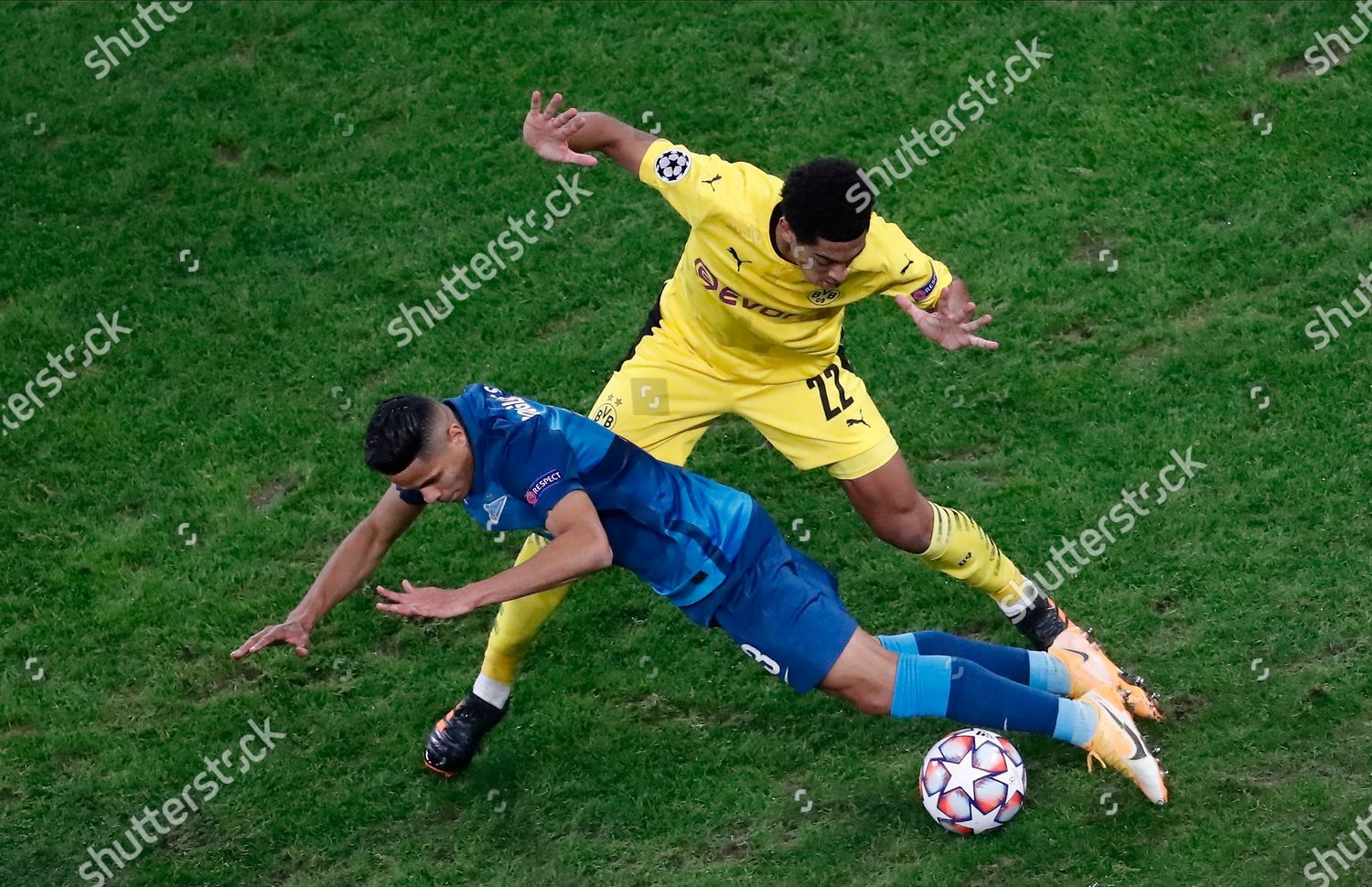 Zenits Douglas Santos L Fouled By Borussia Editorial Stock Photo Stock Image Shutterstock