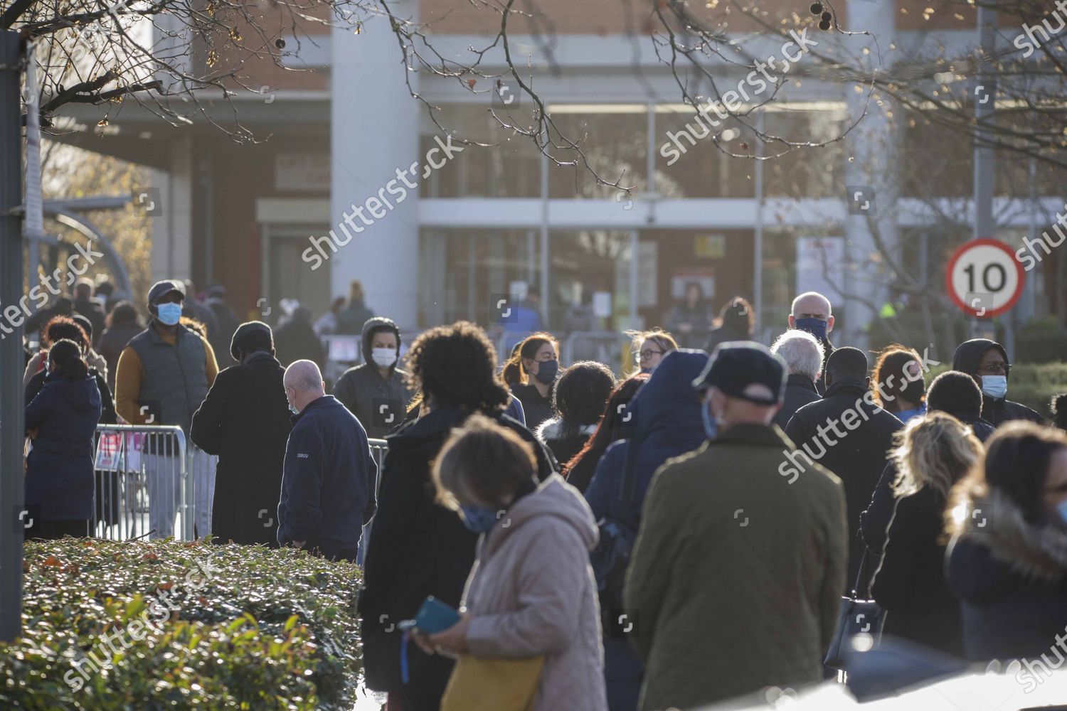 Shoppers Stand Queue Costco Chingford North Editorial Stock Photo