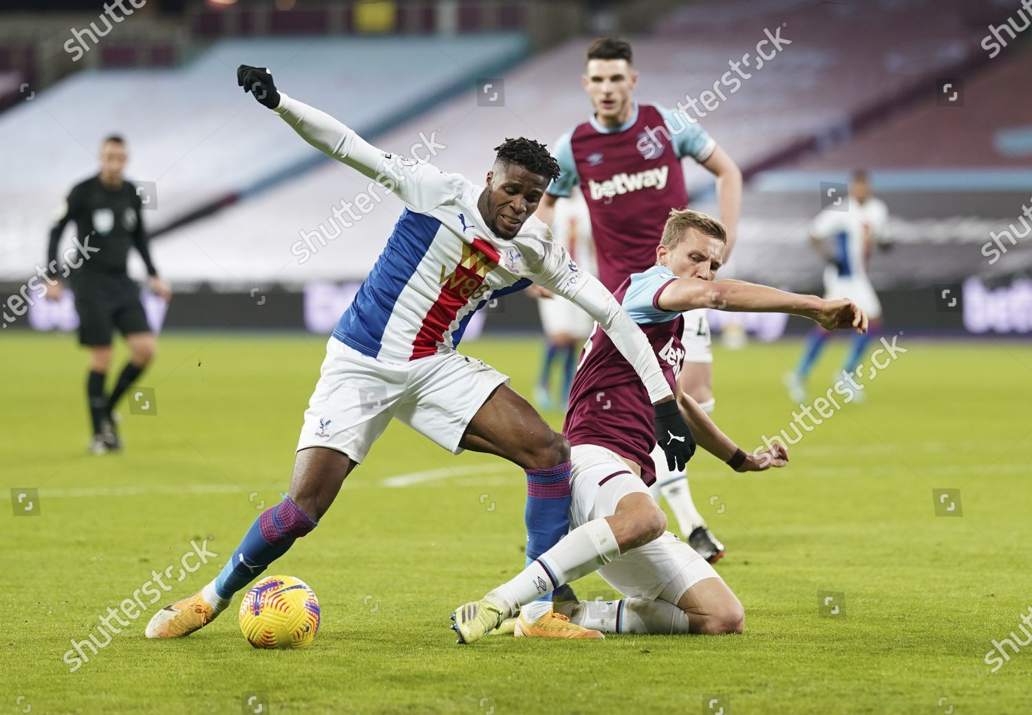 Wilfried Zaha Crystal Palace Challenges Tomas Soucek Editorial Stock Photo Stock Image Shutterstock