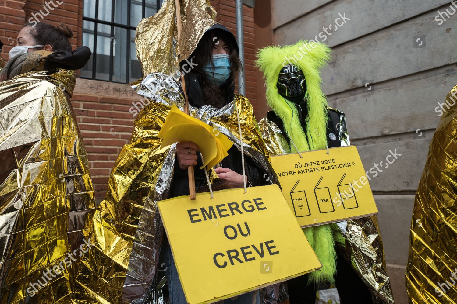 Demonstrators Aego Group Art En Greve Occitane Editorial Stock Photo Stock Image Shutterstock