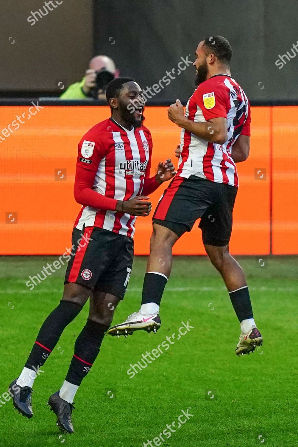 Bryan Mbeumo Brentford Celebrates Scoring Goal Editorial Stock Photo