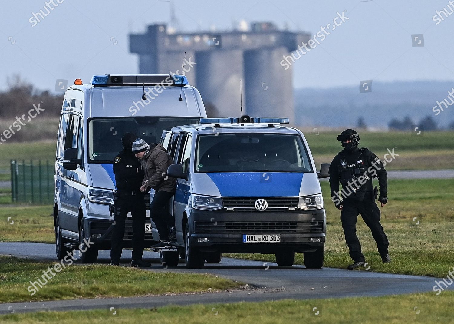 Police Officers Lead Convicted Stephan Balliet Editorial Stock Photo ...