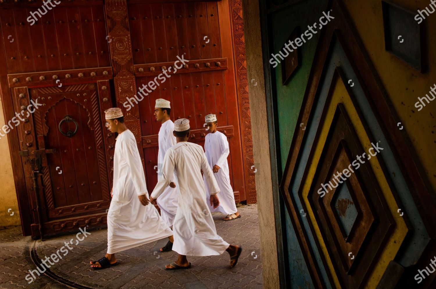 Group Young Omani Men Seen Wearing Editorial Stock Photo - Stock Image ...