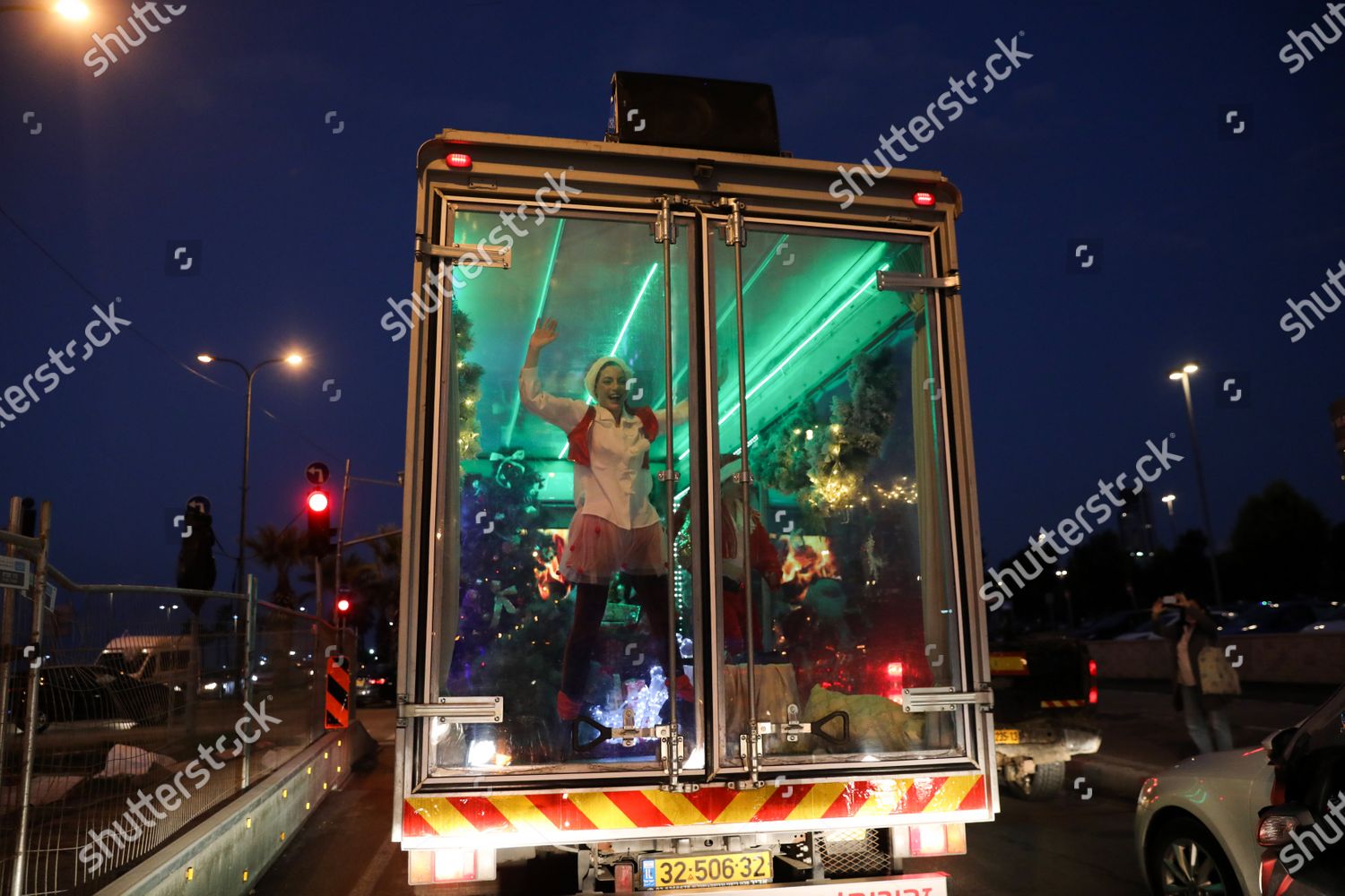 Actors Dressed Santa Causes Greet People Editorial Stock Photo - Stock