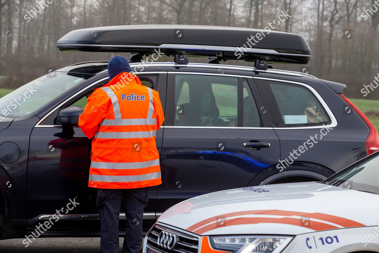 Illustration Shows Police Control On Plf Passenger Editorial Stock Photo Stock Image Shutterstock