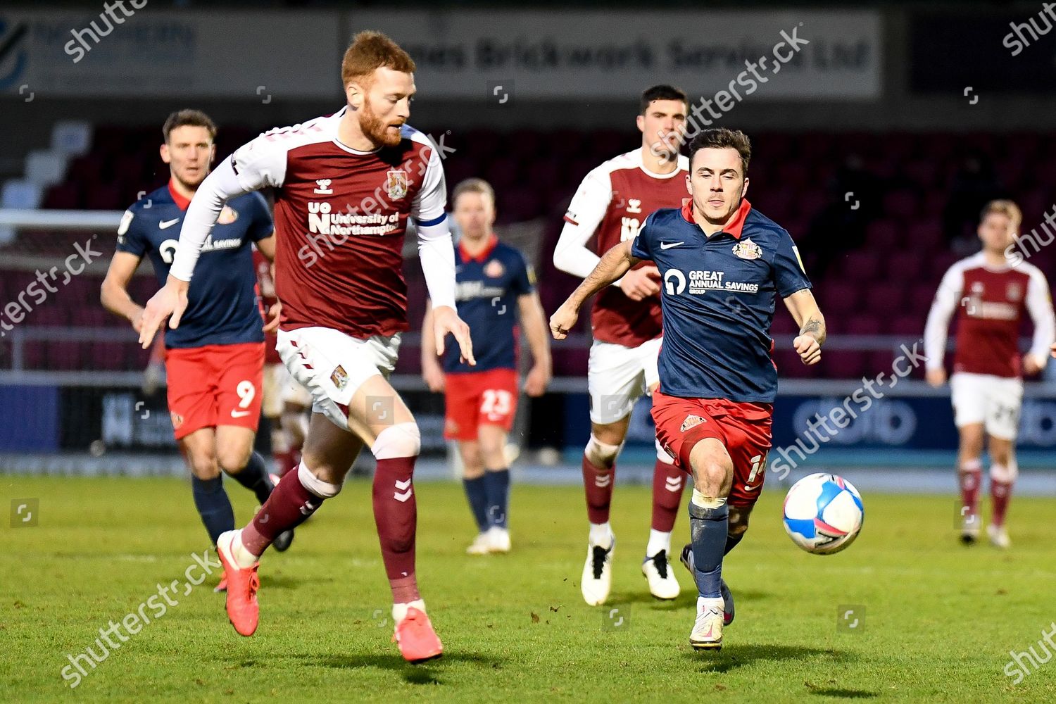 Sunderland Midfielder Josh Scowen 14 Northampton Editorial Stock Photo ...