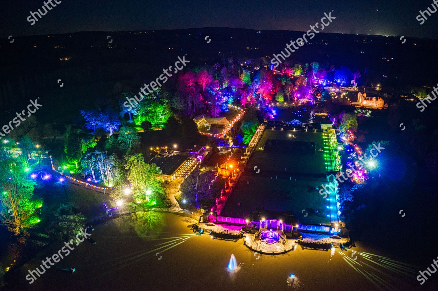 Stunning Christmas Light Display Photographed Hever Editorial Stock