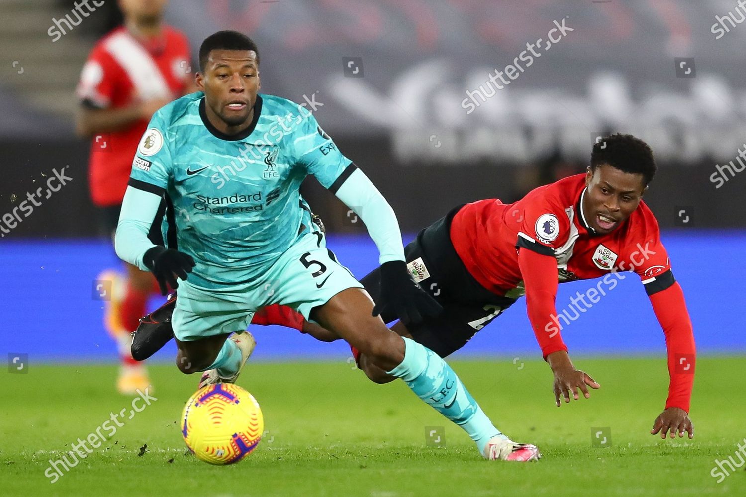 Liverpools Georginio Wijnaldum L Action Against Southamptons Editorial Stock Photo Stock Image Shutterstock
