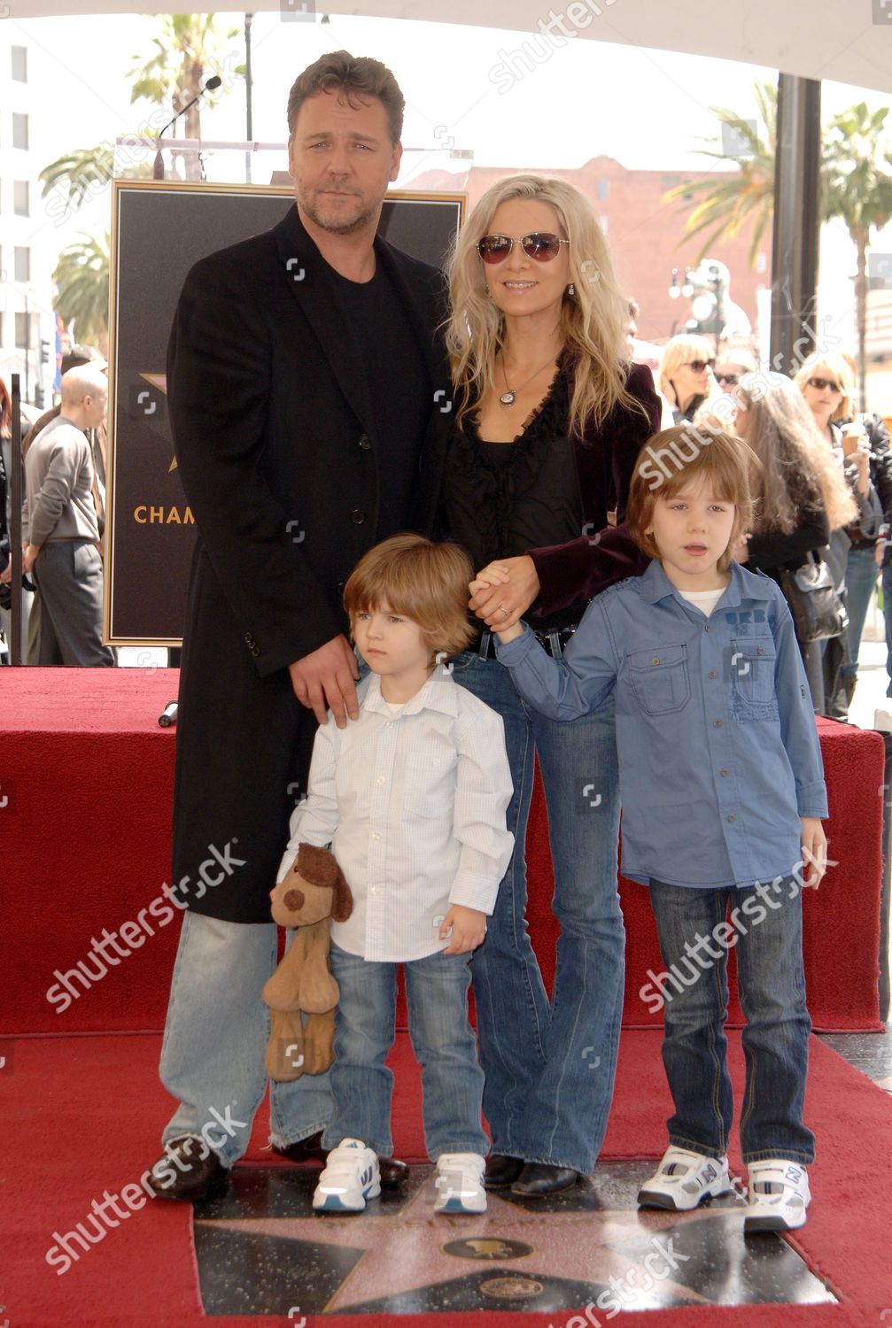 Russell Crowe Wife Danielle Spencer Sons Editorial Stock Photo - Stock ...