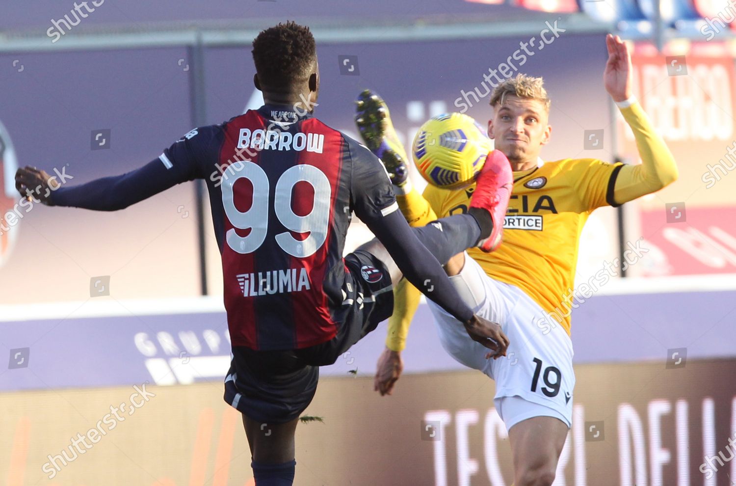 Bolognas Musa Barrow L Udineses Jens Strygler Editorial Stock Photo Stock Image Shutterstock