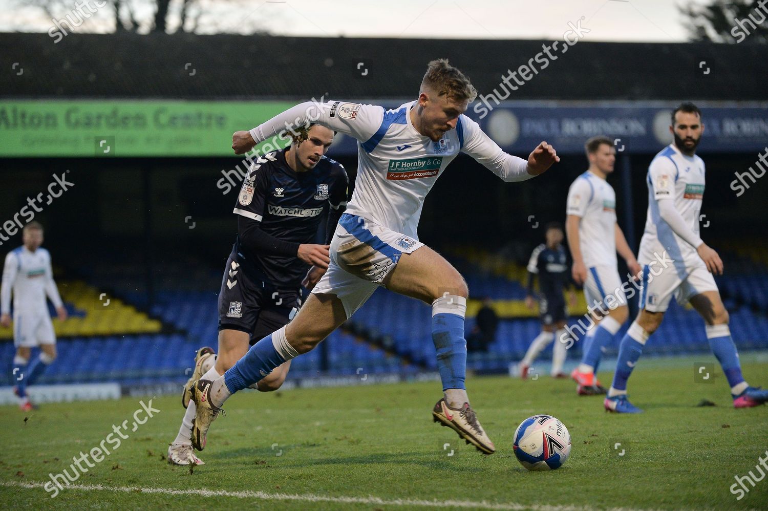 Barrow Midfielder Tom Beadling 16 Runs Editorial Stock Photo - Stock ...