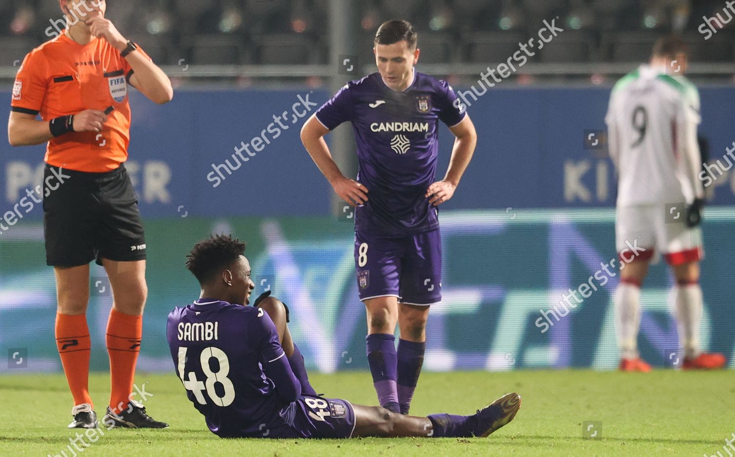 Anderlechts Albert Sambi Lokonga Lies Injured On Editorial Stock Photo Stock Image Shutterstock