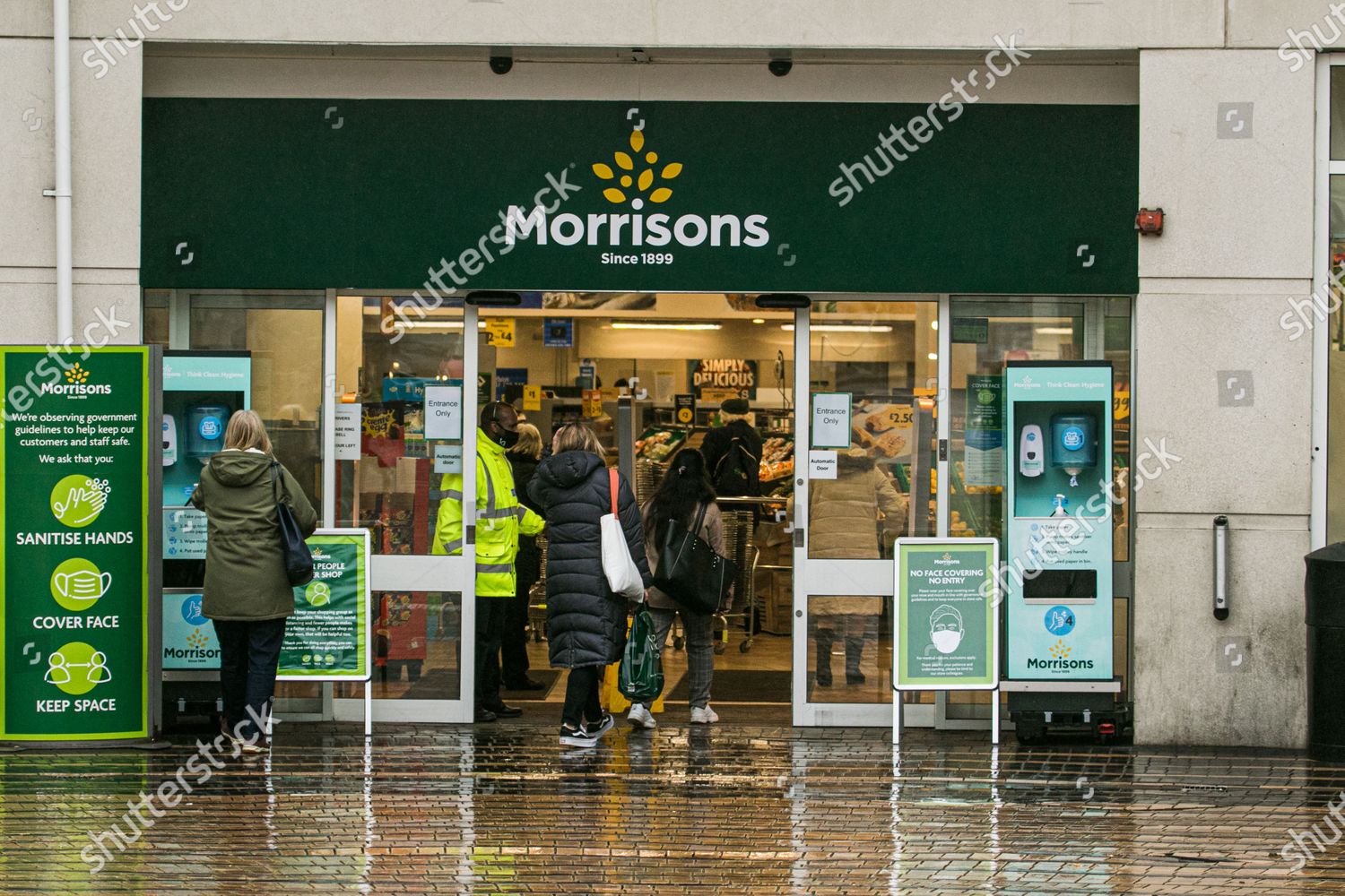 Shoppers Walk Into Morrisons Local Branch Wimbledon Editorial Stock Photo Stock Image Shutterstock