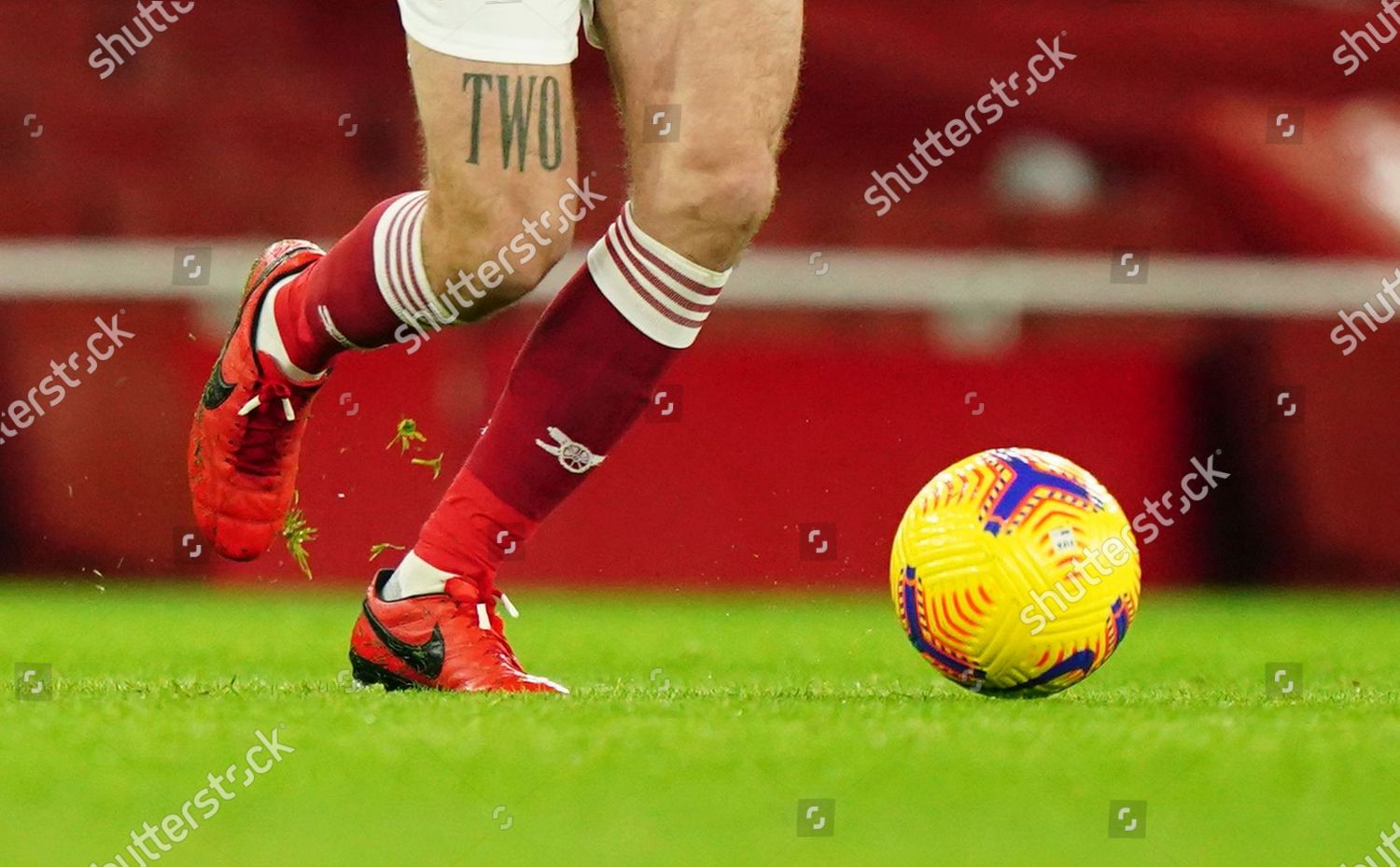 A tattoo is seen on the hand of Hector Bellerin of Arsenal during the  News Photo  Getty Images