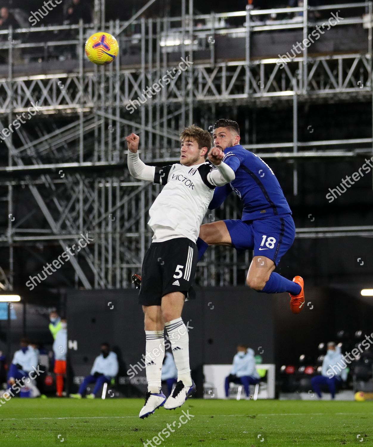 Joachim Andersen Fulham Defends Against Olivier Giroud Editorial Stock Photo Stock Image Shutterstock