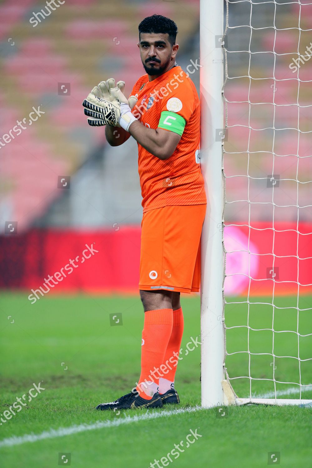 ALHILAL'S GOALKEEPER ABDULLAH ALMAYOUF ACTION DURING Editorial Stock