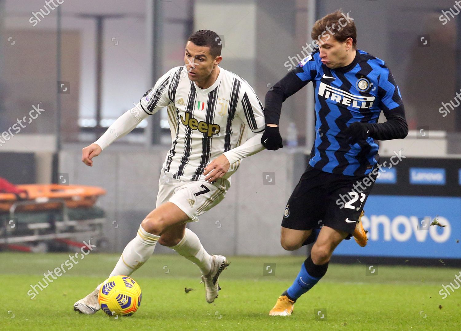 Juventus Cristiano Ronaldo L Challenges Ball Inters Editorial Stock Photo Stock Image Shutterstock