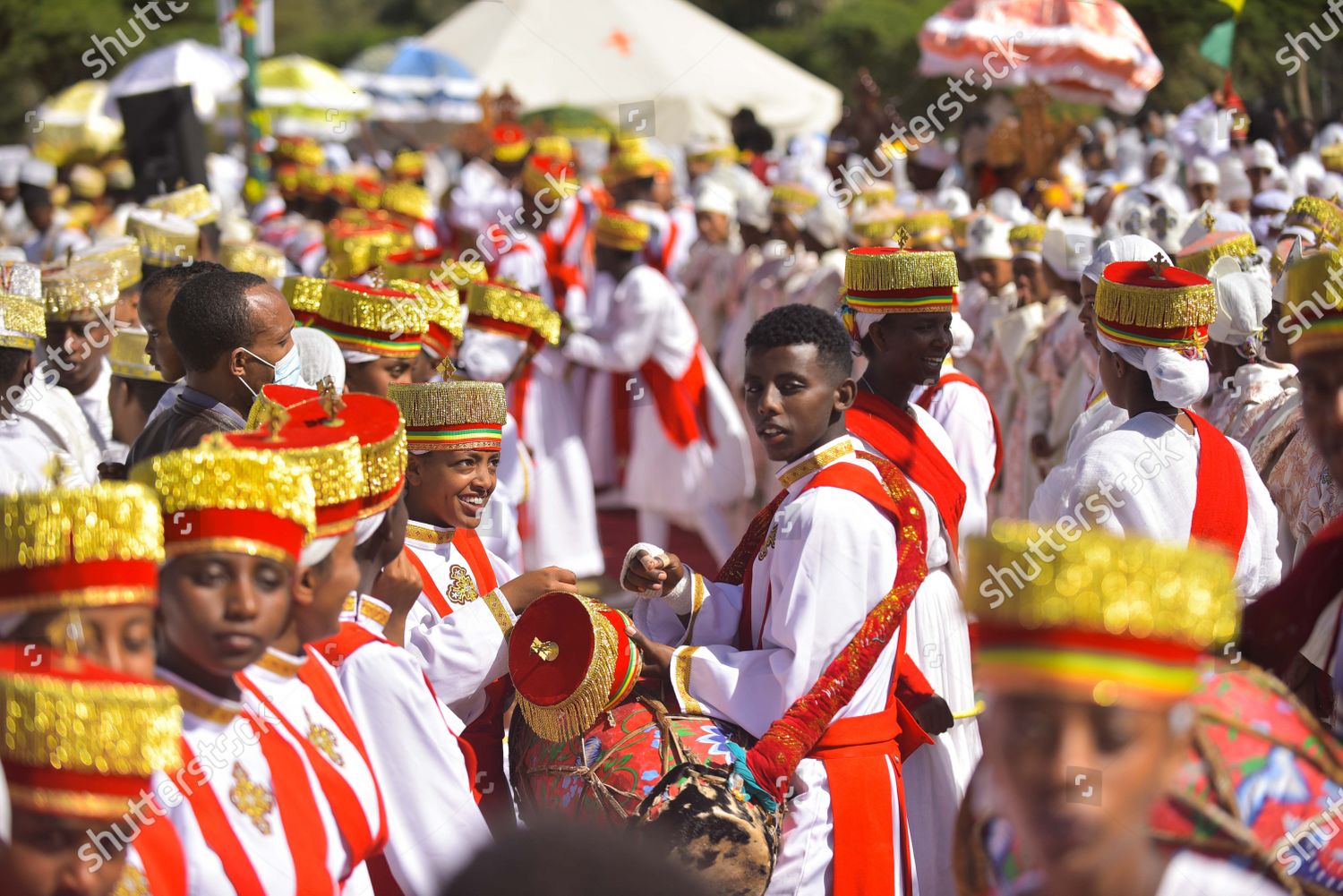 People Celebrate Timket Annual Ethiopian Epiphany Editorial Stock Photo ...