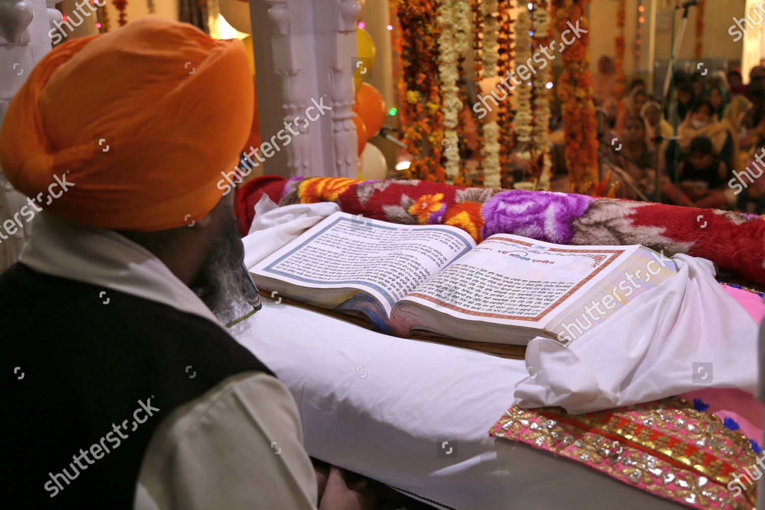 Sikh Priest Reading Guru Granth Sahib Editorial Stock Photo - Stock