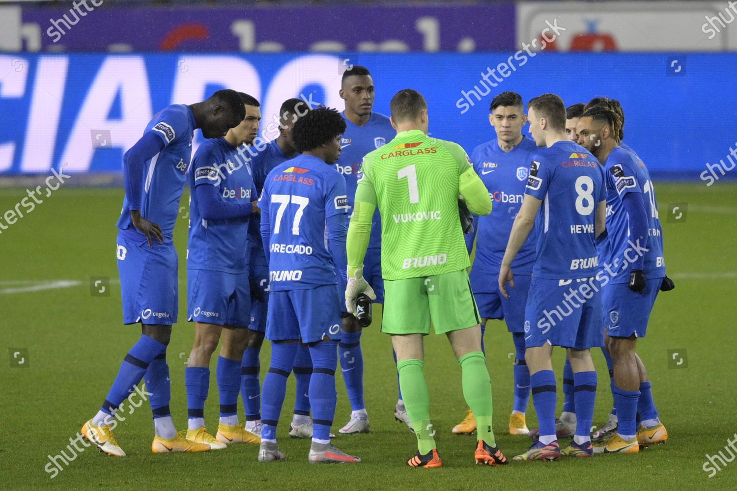 Genks Players Pictured Before Start Soccer Match Editorial Stock Photo Stock Image Shutterstock