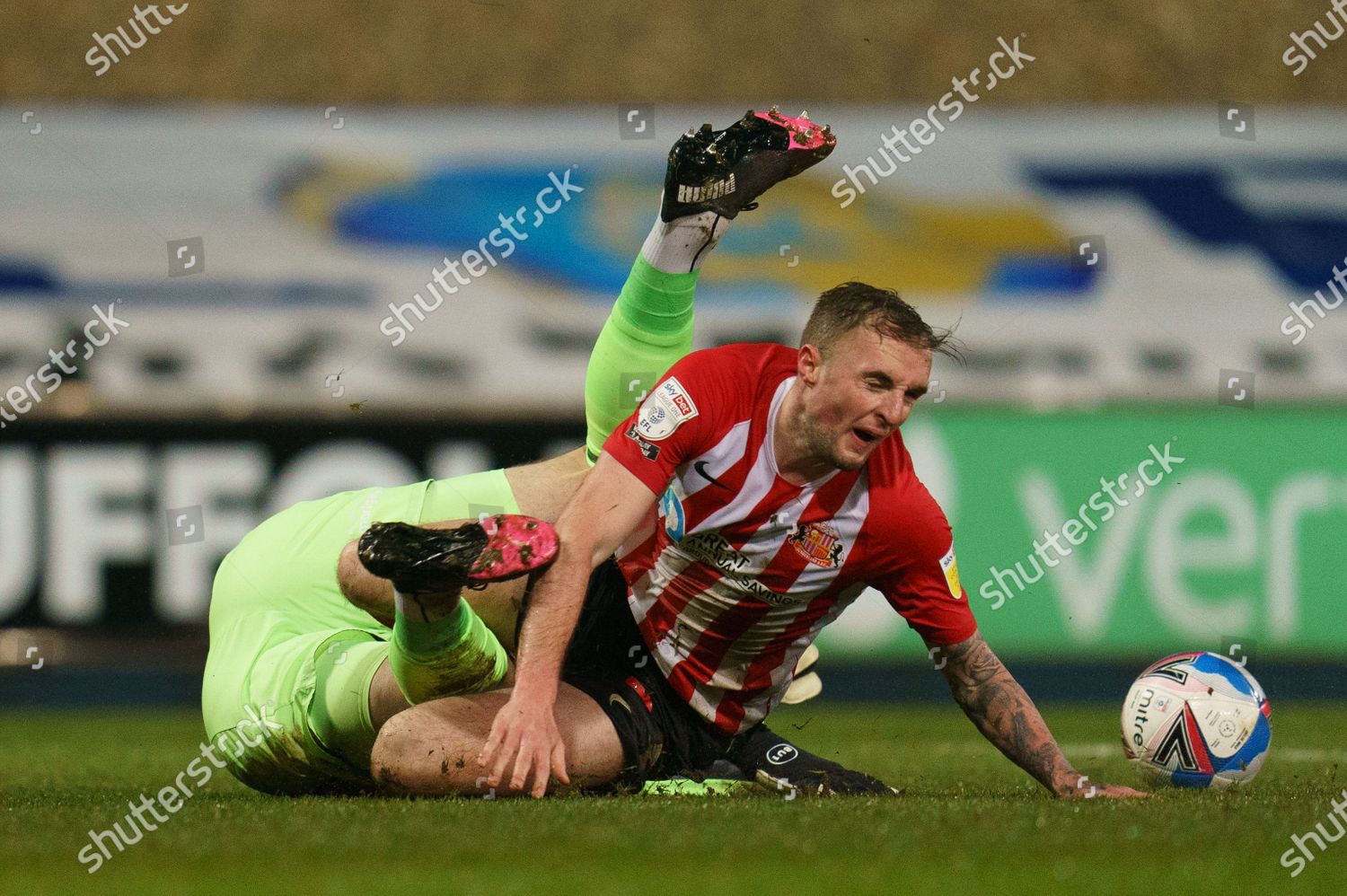 Carl Winchester Sunderland 26 Collides Ipswich Editorial Stock Photo
