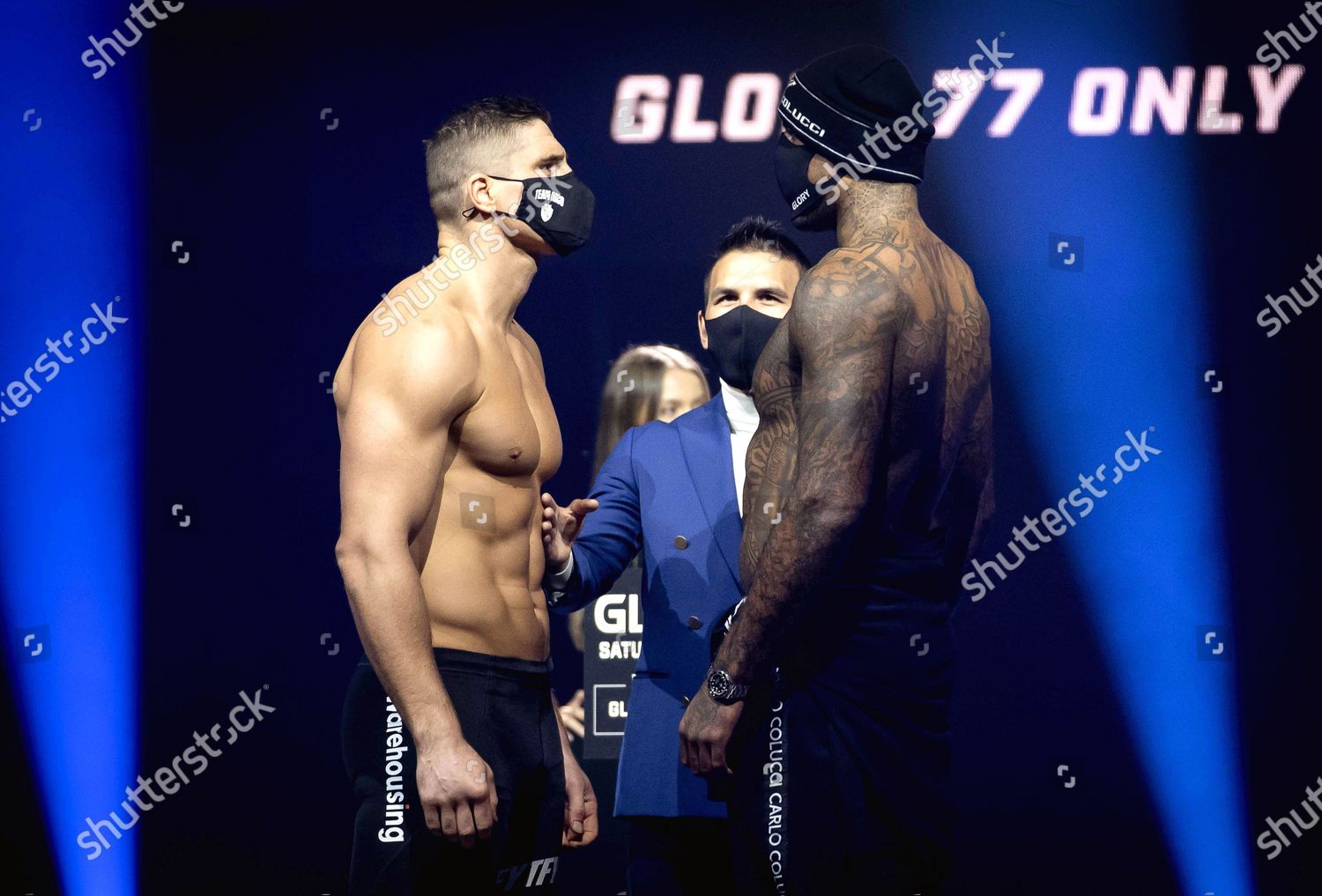 Dutch Kickboxers Rico Verhoeven L Hesdy Gerges Redaktionelles Stockfoto Stockbild Shutterstock