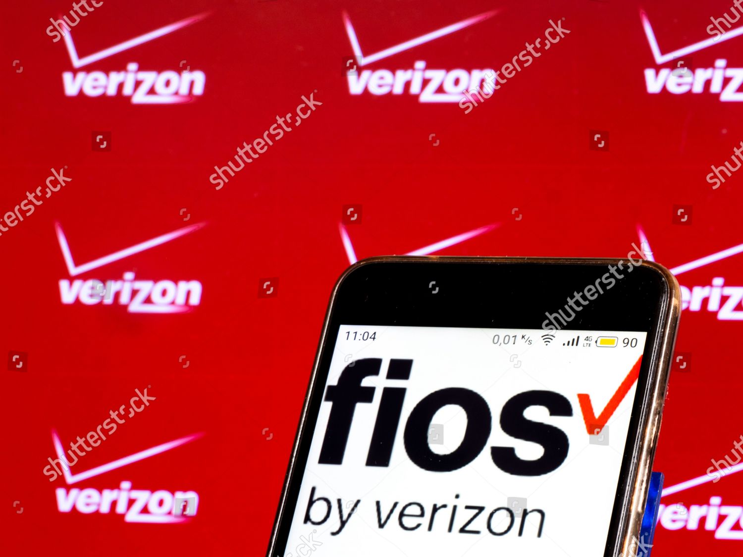 This Photo Illustration Verizon Fios Logo Editorial Stock Photo - Stock ...