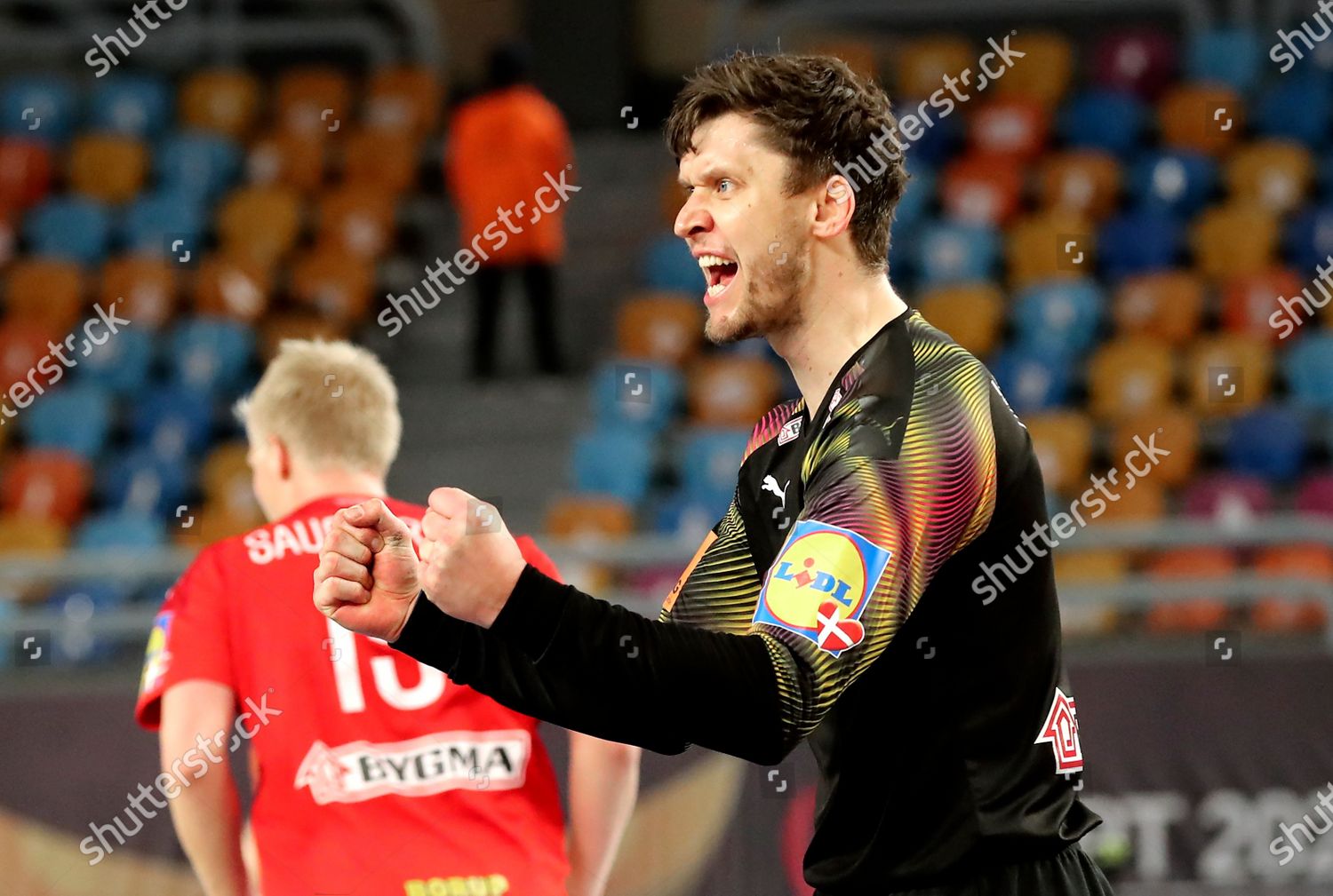 Denmark Goalkeeper Niklas Landin Reacts During Editorial Stock Photo Stock Image Shutterstock