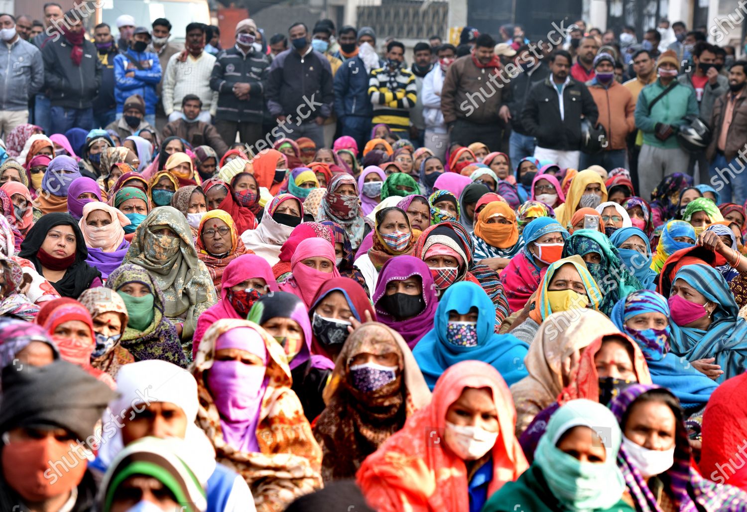 East Delhi Municipal Corporation Workers Demonstration Editorial Stock ...