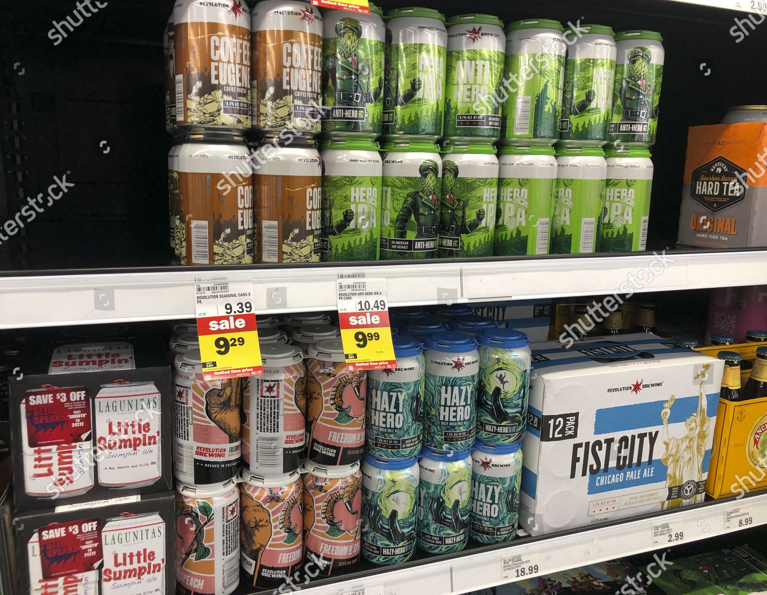 Craft Beers Sit On Shelf Sale Editorial Stock Photo Stock Image