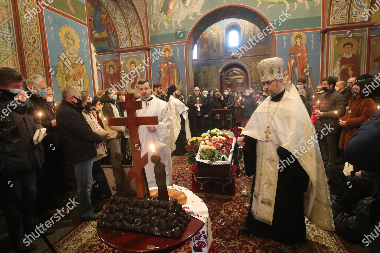 priests-conduct-funeral-service-theatre-director-editorial-stock-photo