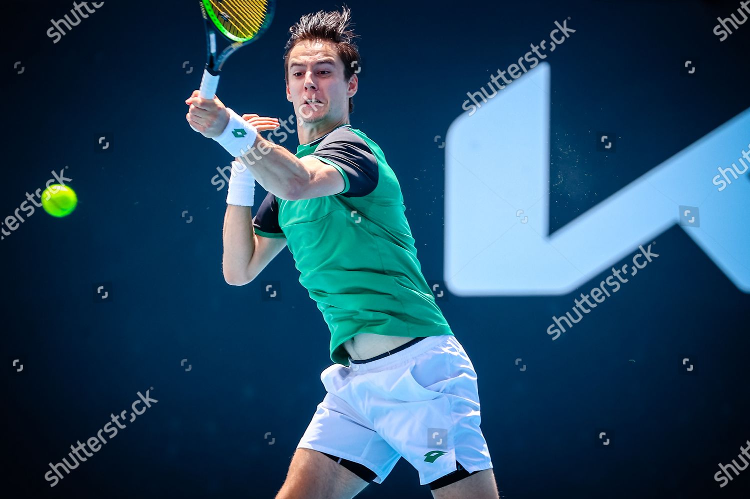 Joran Vliegen Pictured Action Tennis Doubles Editorial Stock Photo ...