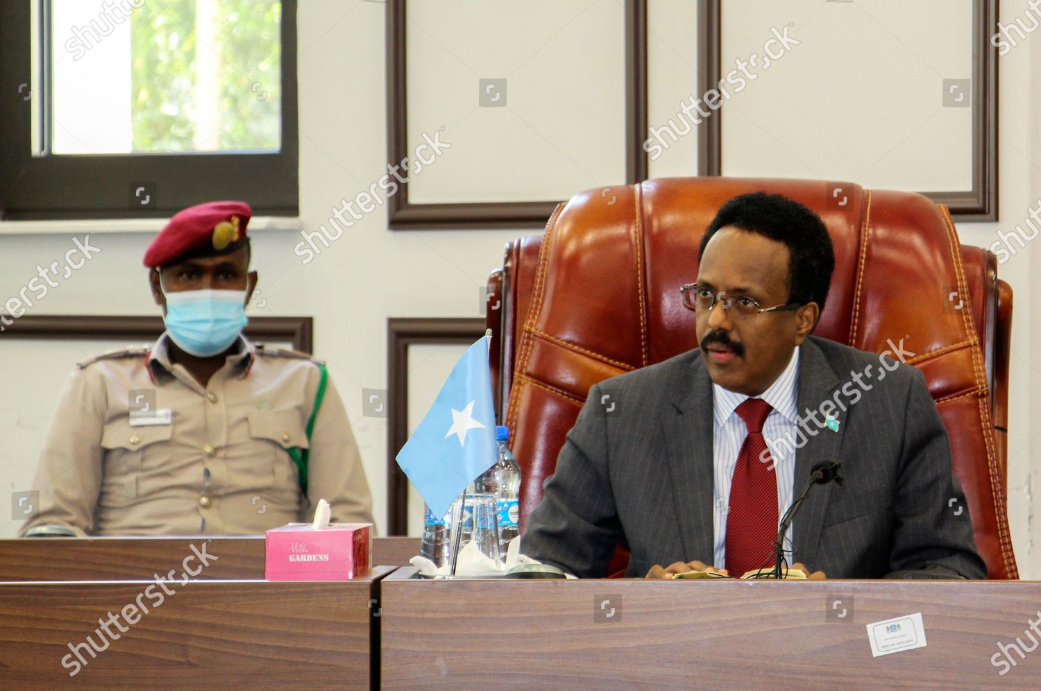 Somalia President Mohamed Abdullahi Farmaajo Speaks Editorial Stock ...