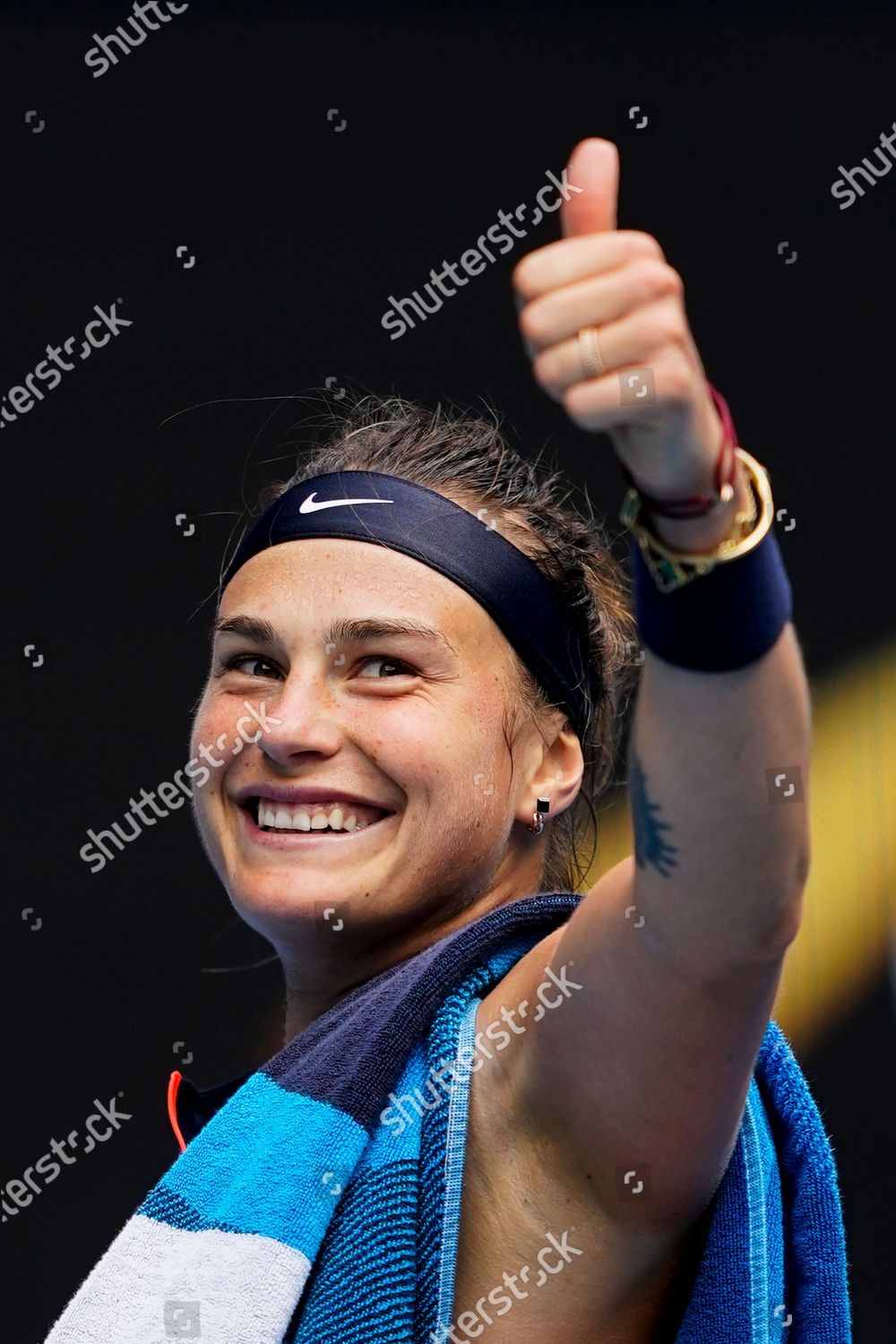 Aryna Sabalenka Belarus Celebrates After Defeating Editorial Stock ...