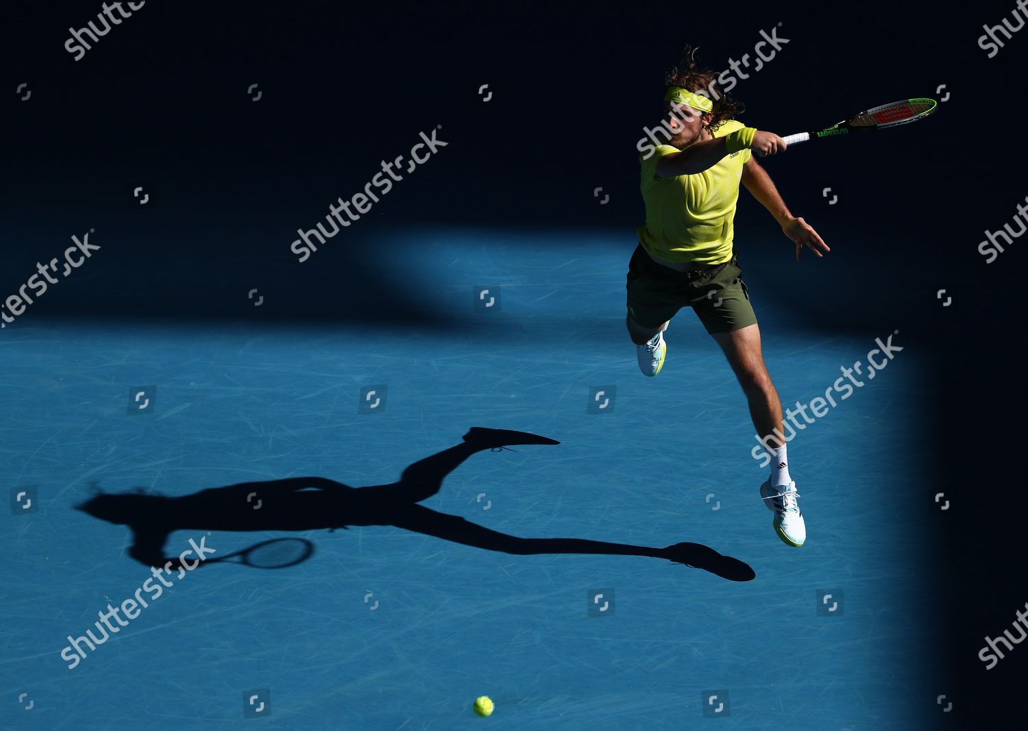 Stefanos Tsitsipas Greece Hits Return Mikael Ymer Editorial Stock Photo Stock Image Shutterstock