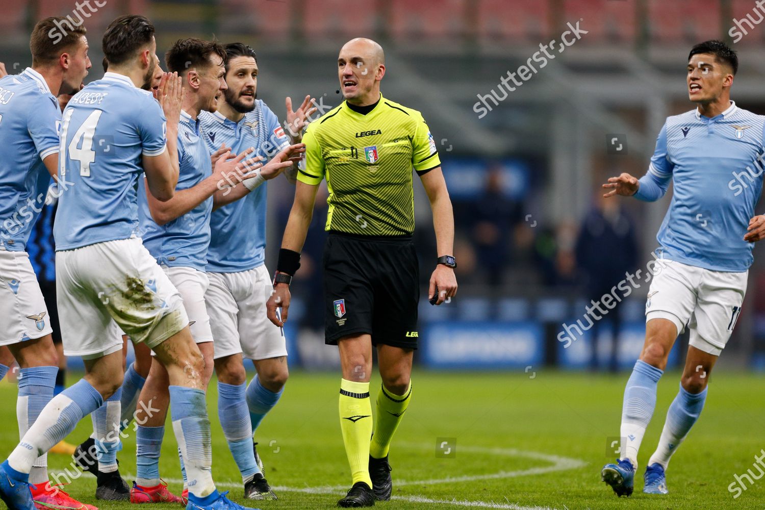 Lazio Players Protest After Michael Fabbri Assigned Editorial Stock Photo Stock Image Shutterstock