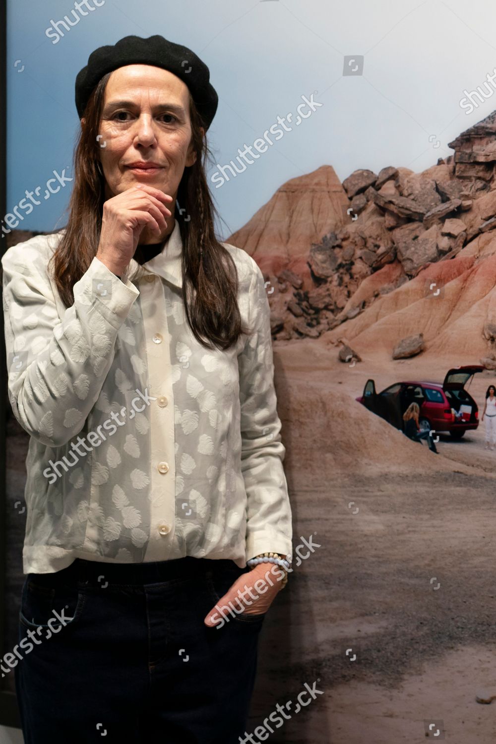 Artist Carmela Garcia Poses During Portrait Editorial Stock Photo