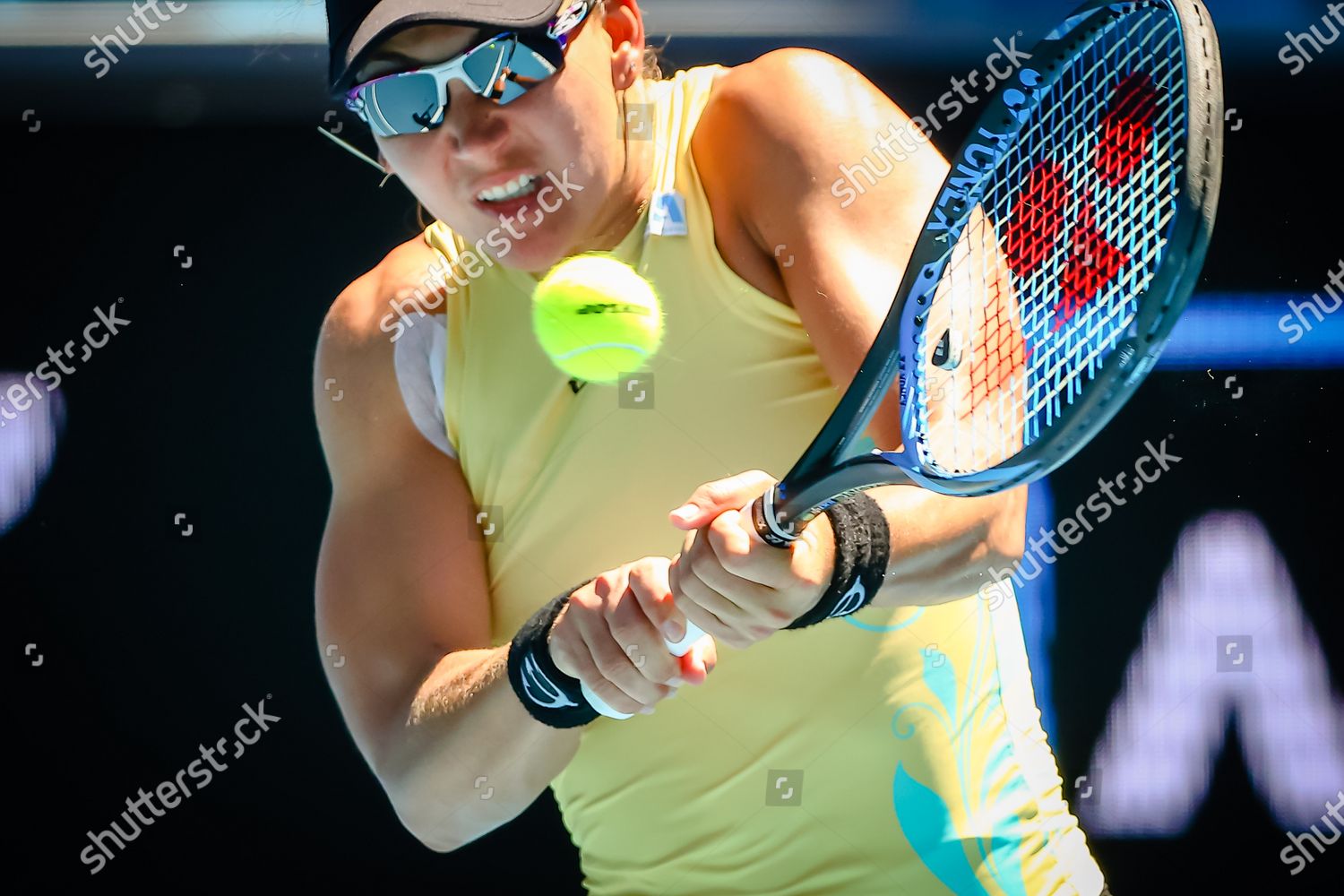 Us Nicole Melichar Pictured Action Tennis Editorial Stock Photo - Stock