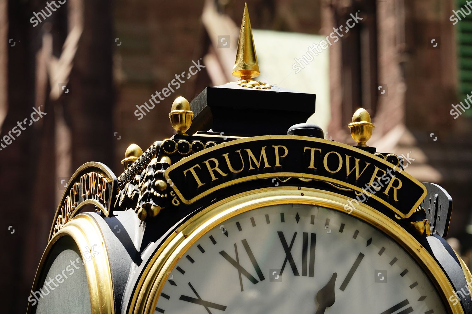 View Trump Tower Clock Outside Trump Editorial Stock Photo - Stock ...