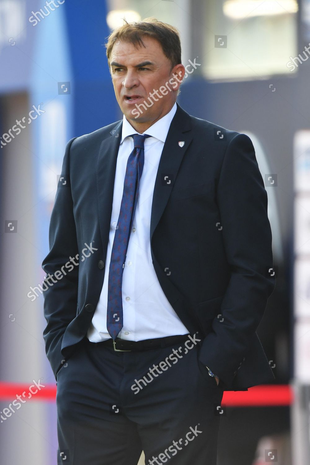 Cagliaris Head Coach Leonardo Semplici Reacts Editorial Stock Photo ...