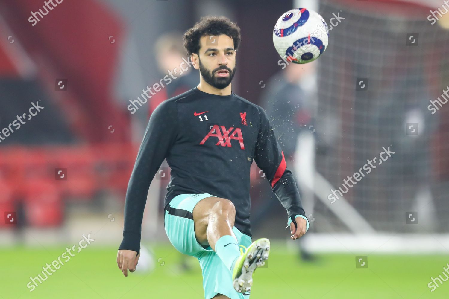 Liverpool Forward Mohamed Salah 11 During Editorial Stock Photo - Stock ...